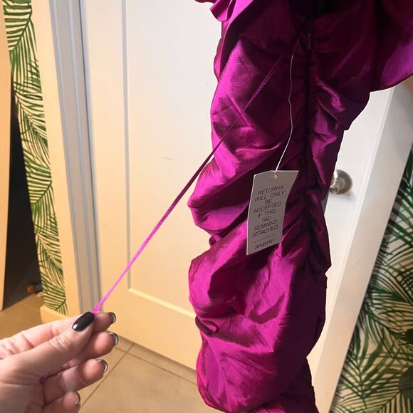NWT Jay Godfrey Purple Jolene One Shoulder Ruched Dress Sz 2 MSRP $198 - Picture 6 of 7